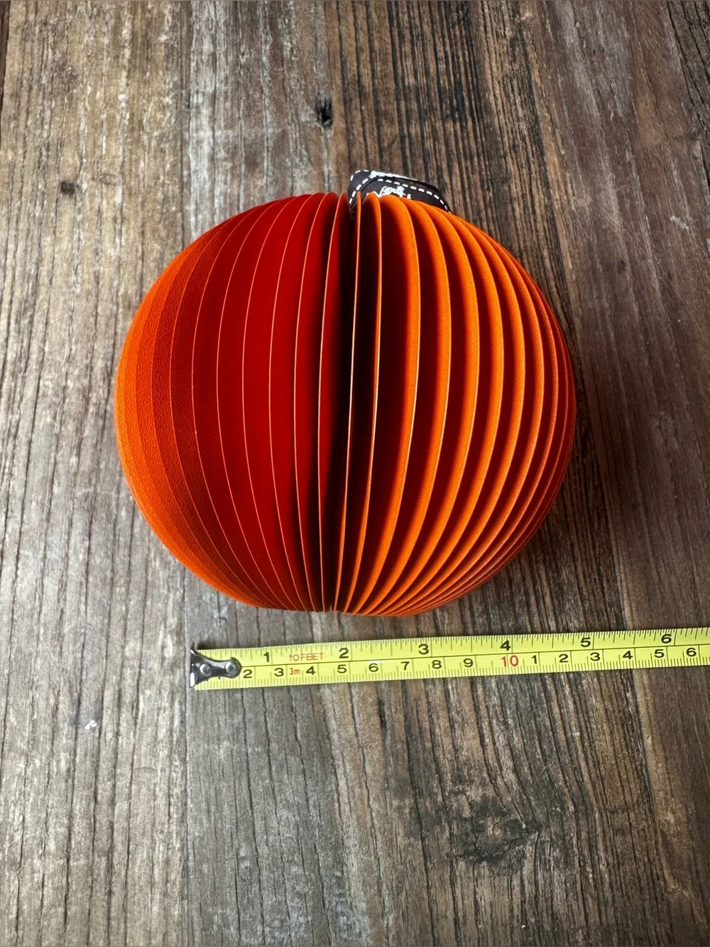 Hermes Orange Paper Ornament with Branded Ribbon